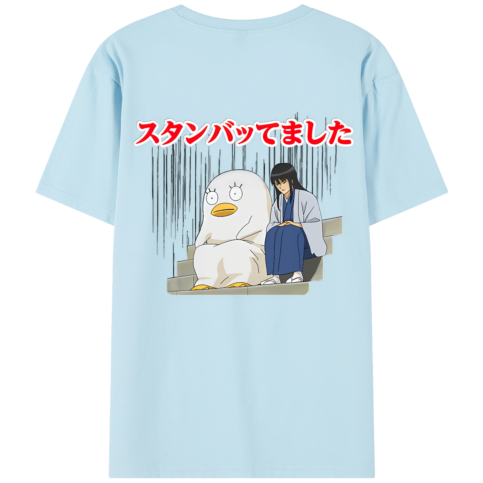 （画像用） ぎんたま 坂田銀時（さかたぎんとき） 神楽 志村新八（しむら しんぱち） GINTAMA Sakata Gintoki Kagura Shimura Shinpachi 綿100％半袖Tシャツ（背面プリント）